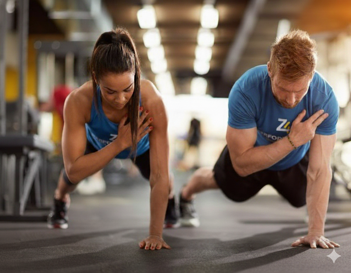 Grupo treinando funcional